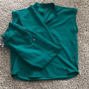 Figs hunter green scrubs